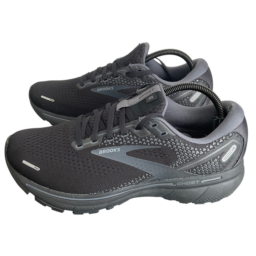 Brooks Ghost 14 Womens Running Shoes Black Ebony 1203561B020 Size 10 B